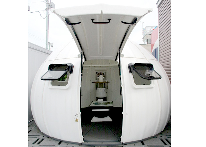 屋外用喫煙室「イージードーム内にＱポットを設置」1